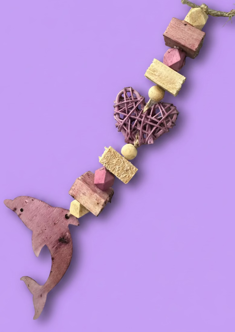 Blueberry & Banana Ditsy Dolphin Hanger