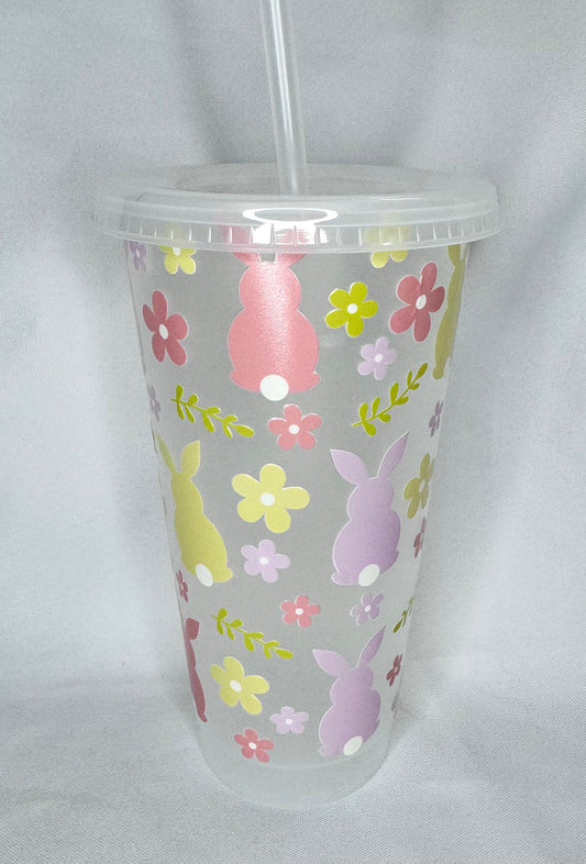 Floral Bun Cold Cup