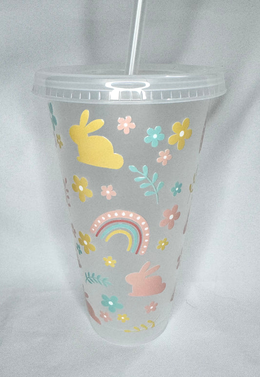 Rainbow Bun Cold Cup